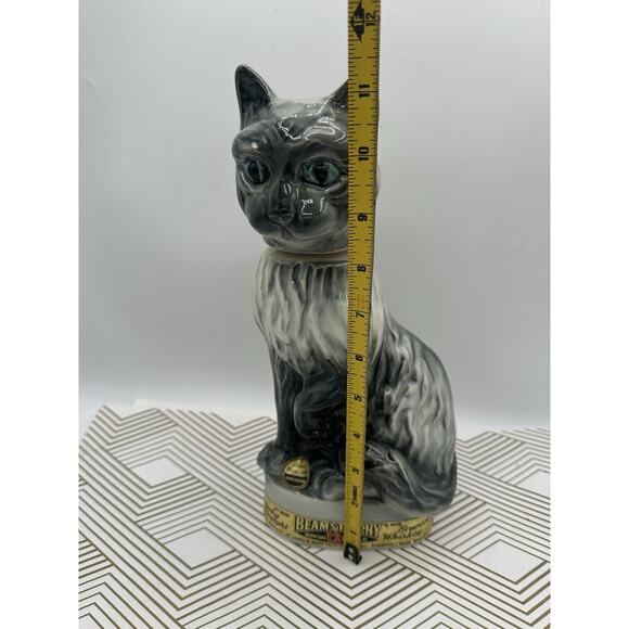 Empty Vintage 1967 Jim Beam Siamese Cat Decanter Bar Decor - Picture 4 of 5